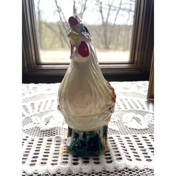Rooster Chicken Hen Salt Shaker Container Open Storage Area - Picture 2 of 10